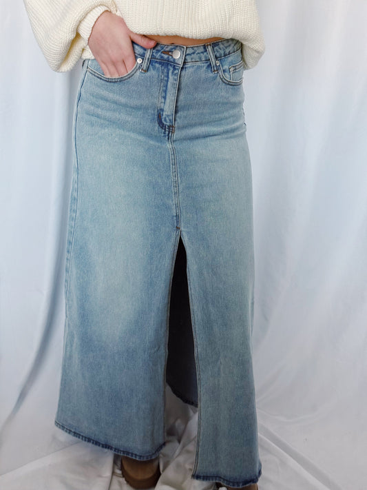 Delta Denim Maxi Skirt