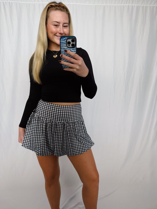 Gingham Bubble Skirt