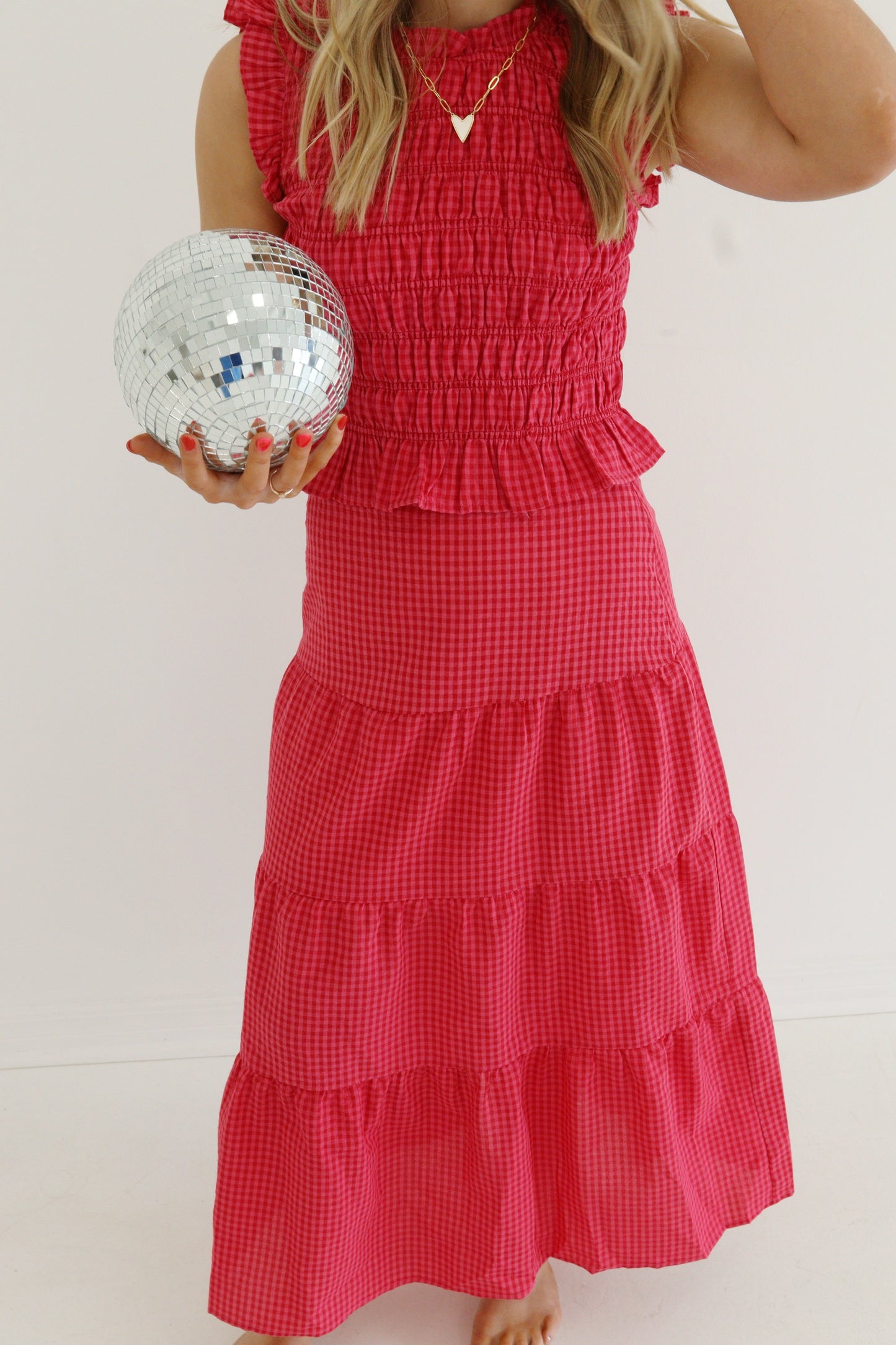 Strawberry Kisses Smocked Top