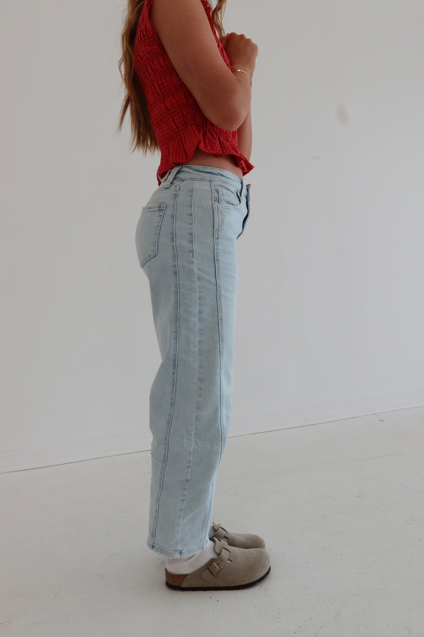 Light Wash Barrel Jeans