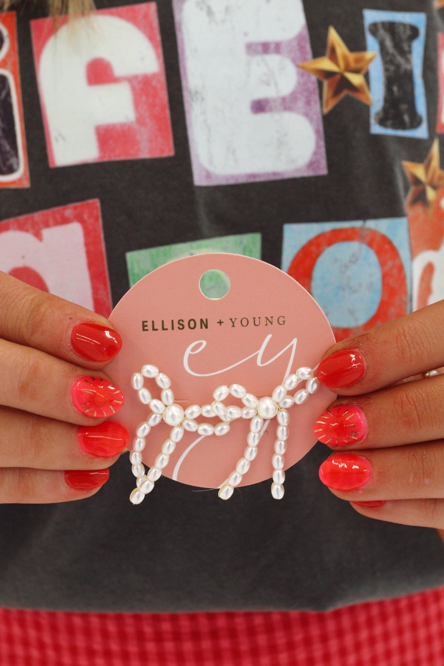 Pearl Bow Ballerina Earrings