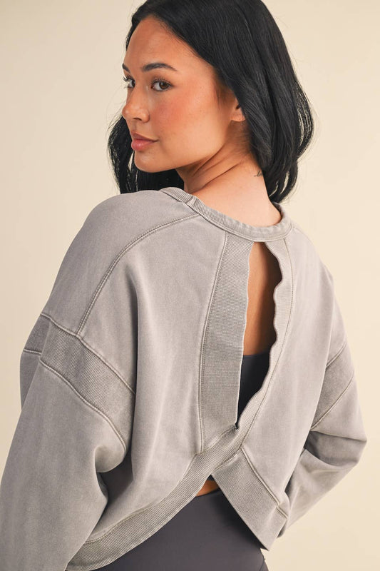 Crossback Top in Grey