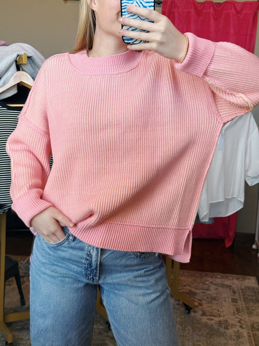 Haven Sweater In Candy Pink