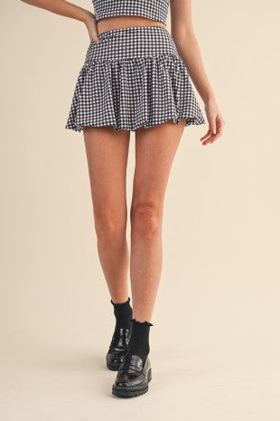 Gingham Bubble Skirt
