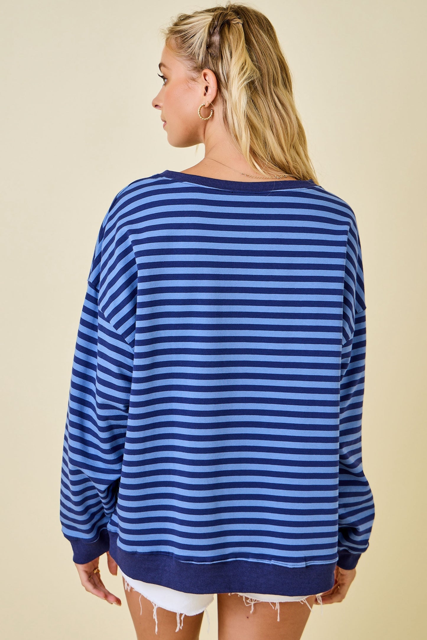 Bluebird Stripe Crewneck