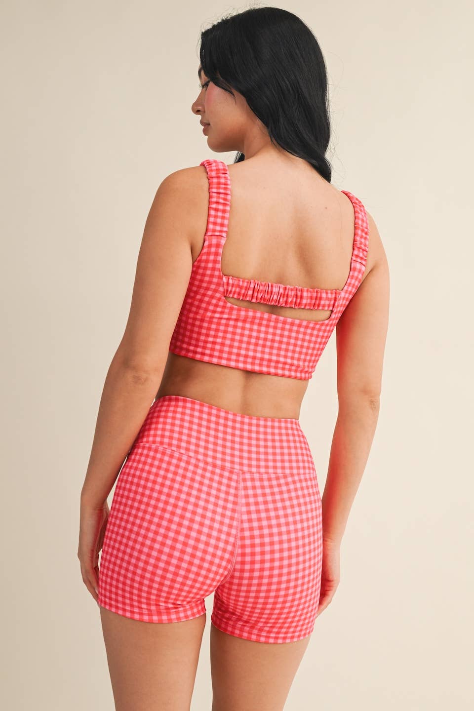Raspberry Gingham Set