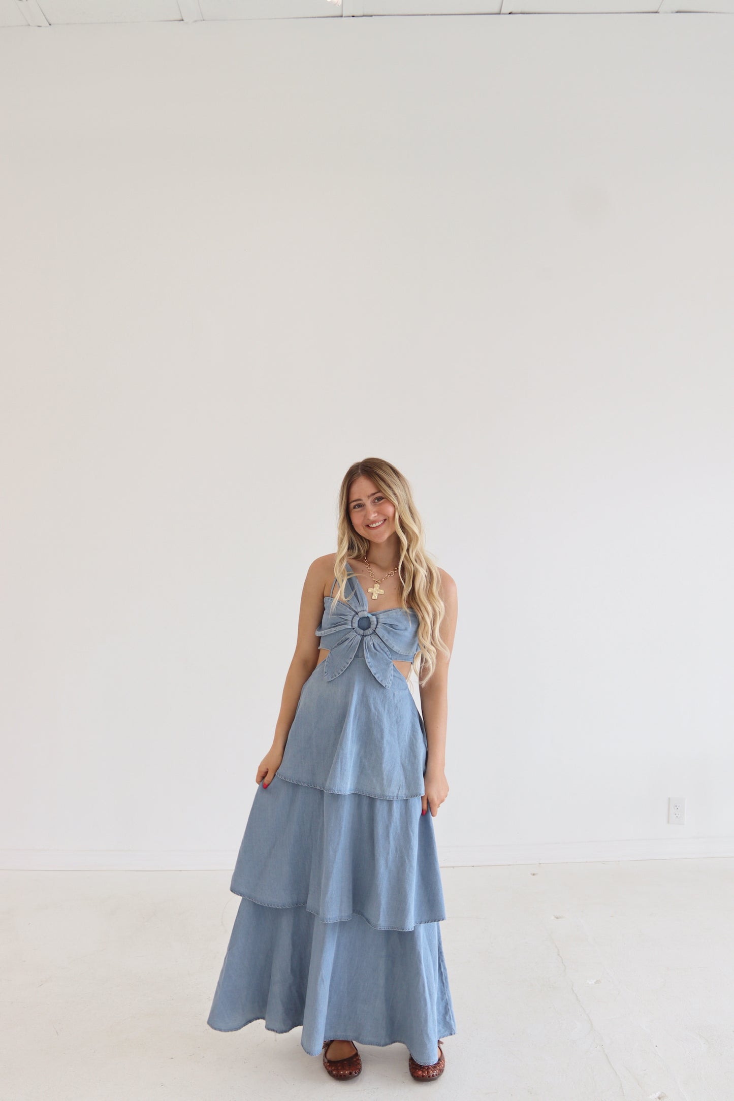 Denim Daisy Maxi