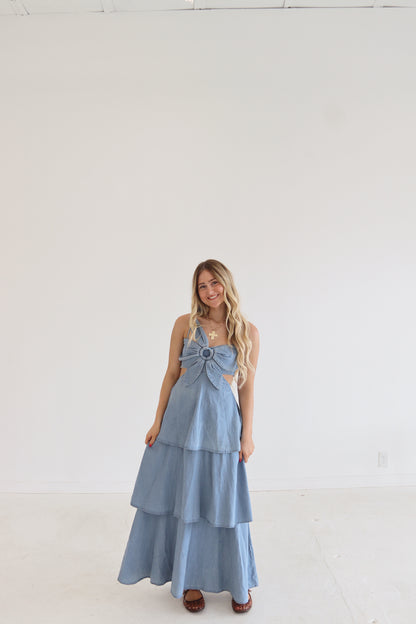 Denim Daisy Maxi