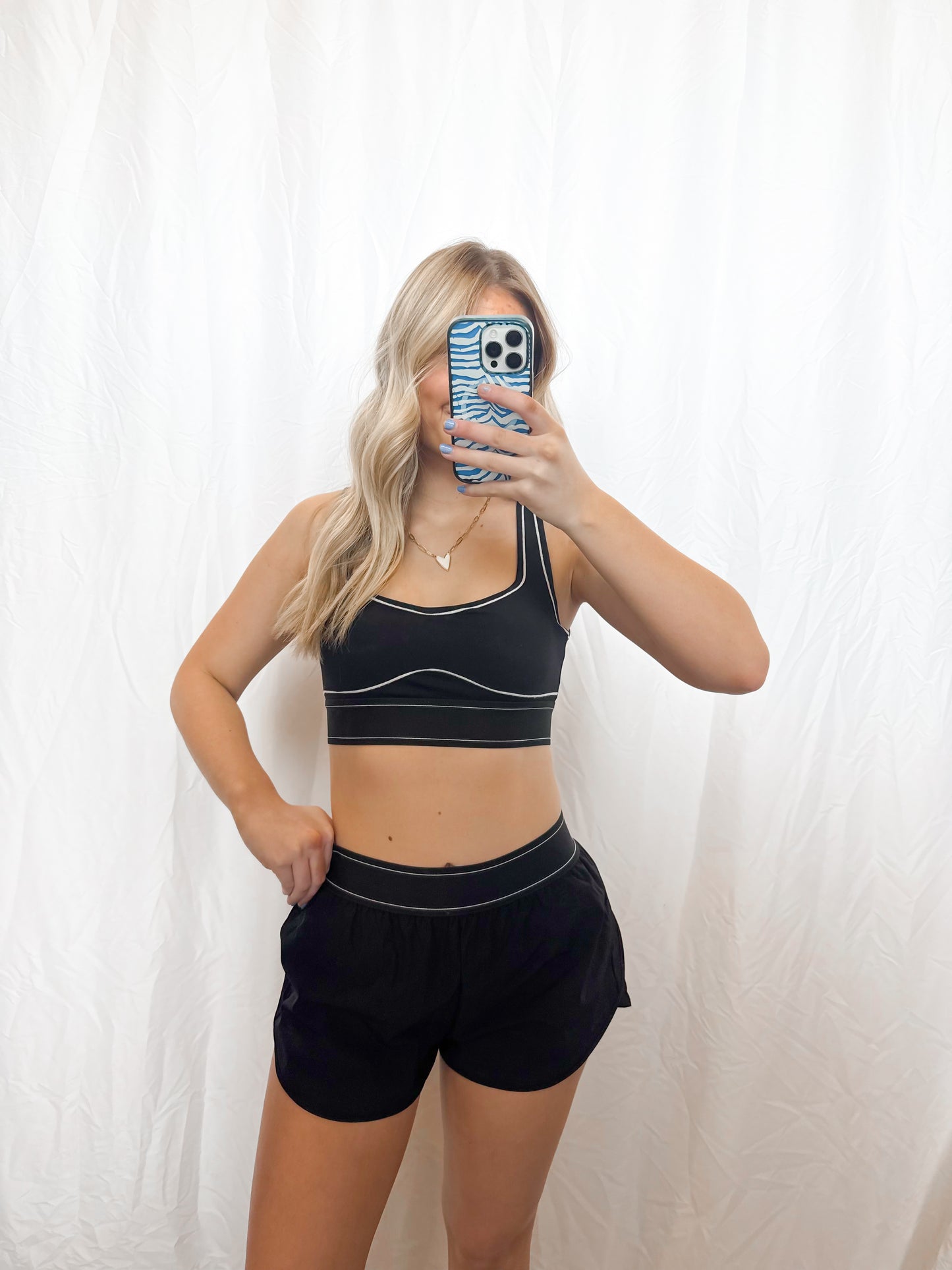 Contrast Thread Athletic Shorts