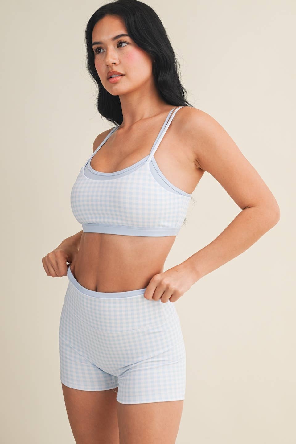 Blueberry Layered Gingham Set