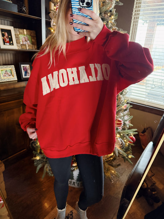 Crimson Oklahoma Mockneck PREORDER (ships mid December)