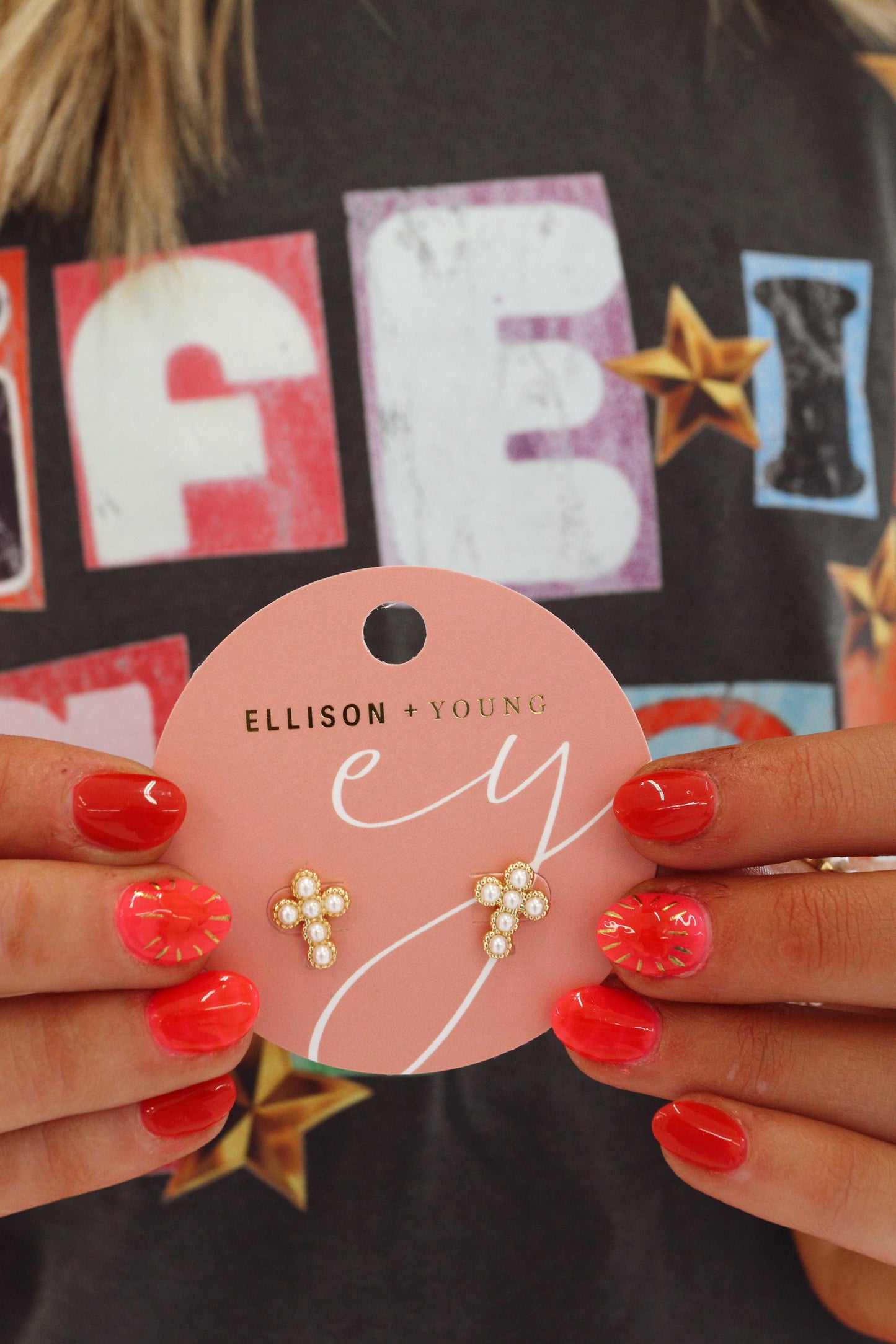Dainty Cross Stud Earrings