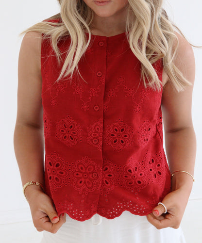 All My Love Eyelet Top