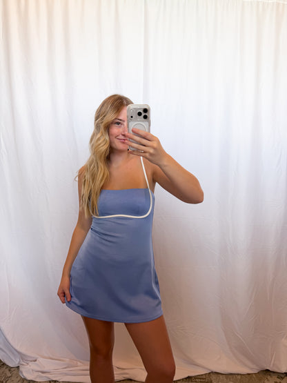 Periwinkle Contrast Play Dress