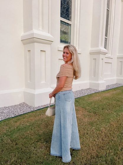 Delta Denim Maxi Skirt