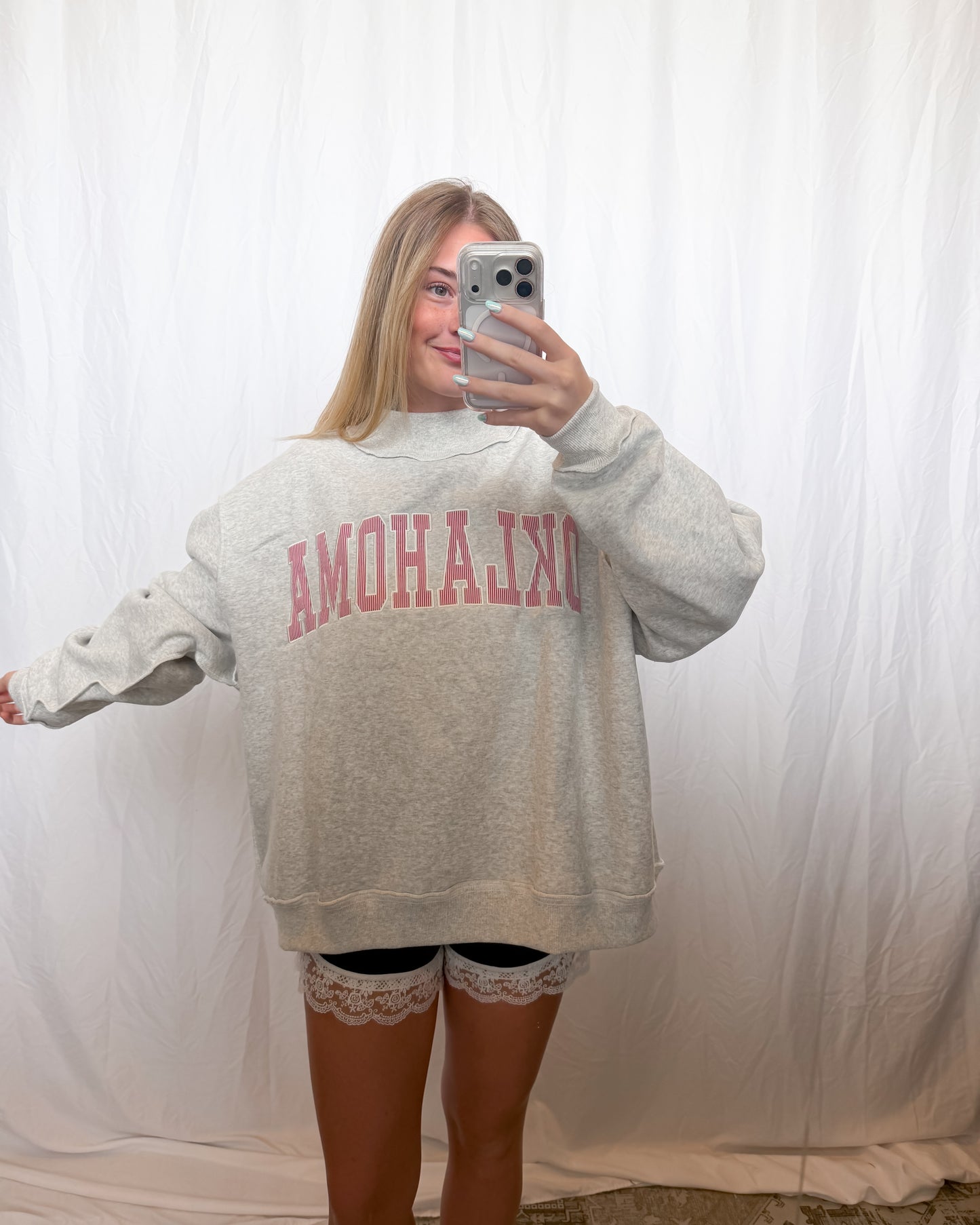 Oklahoma Striped Mockneck