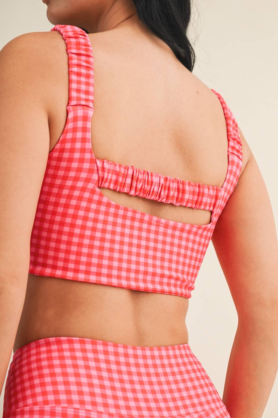 Raspberry Gingham Set