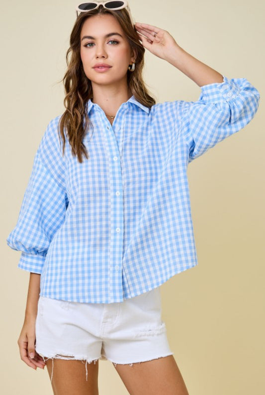 Sweet Skies Gingham Top
