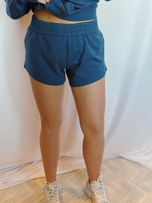 Denim Blue Mockneck Set