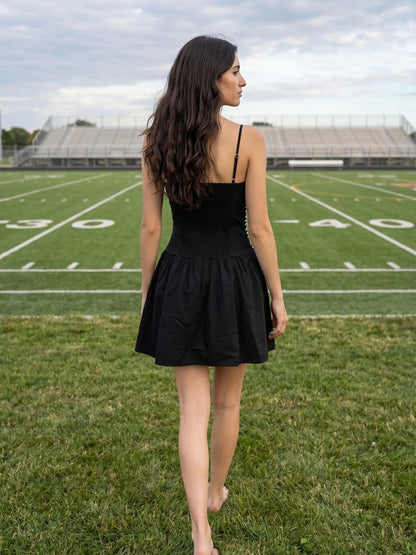 The Bri Mini Dress - Black/White