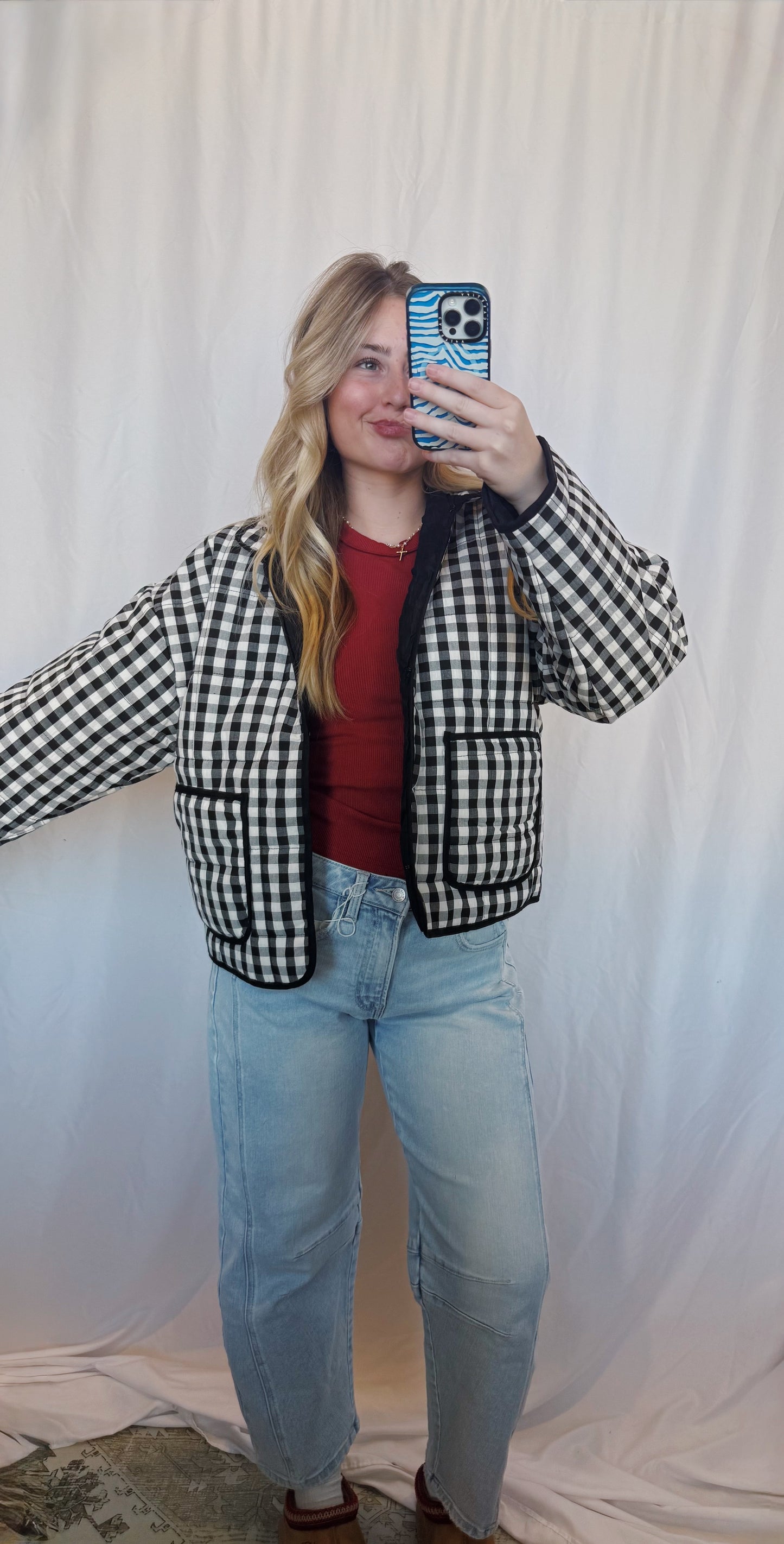 Elise Gingham Jacket