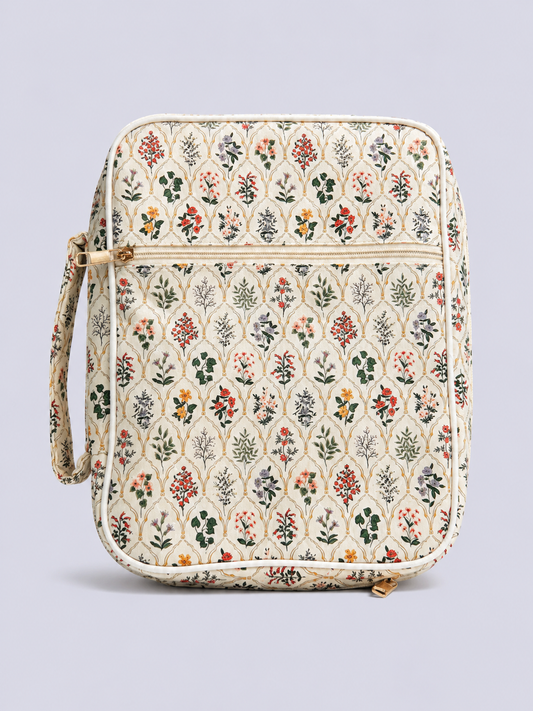 Faith Cream Floral Bible Cover